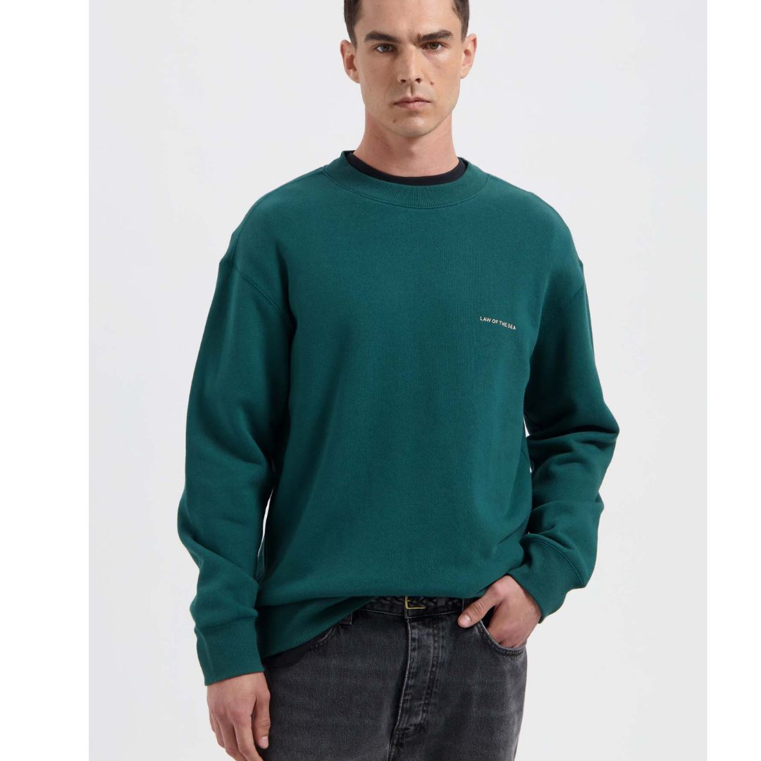 Law of the Sea sea moss Themis heren sweater, Maat: S