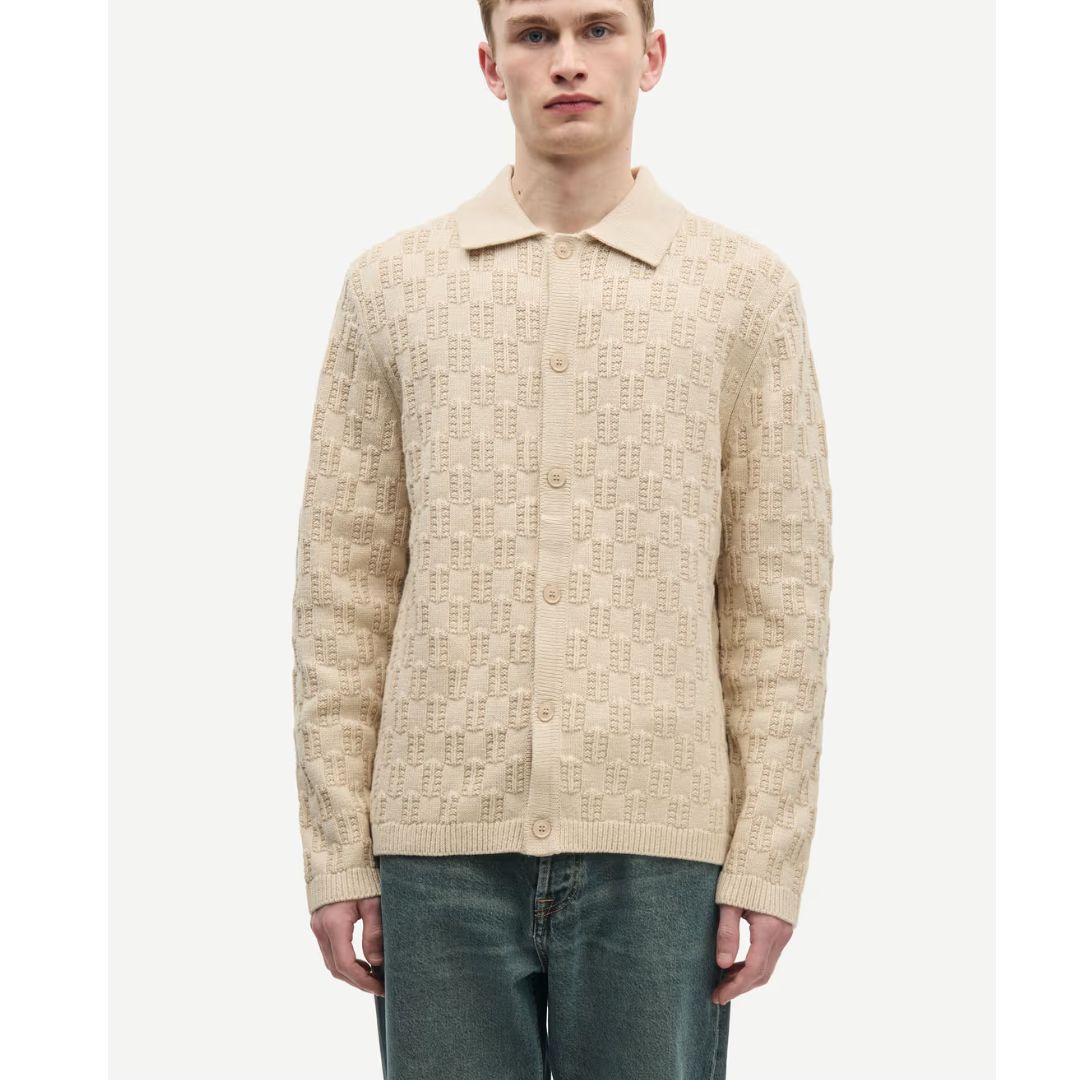Samsoe Samsoe oatmeal Sabrodie longsleeve heren shirt 15861