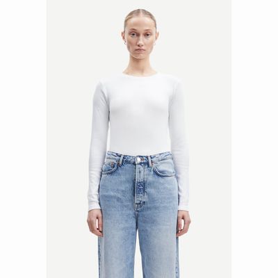 Samsoe Samsoe white Alexa dames longsleeve 7542