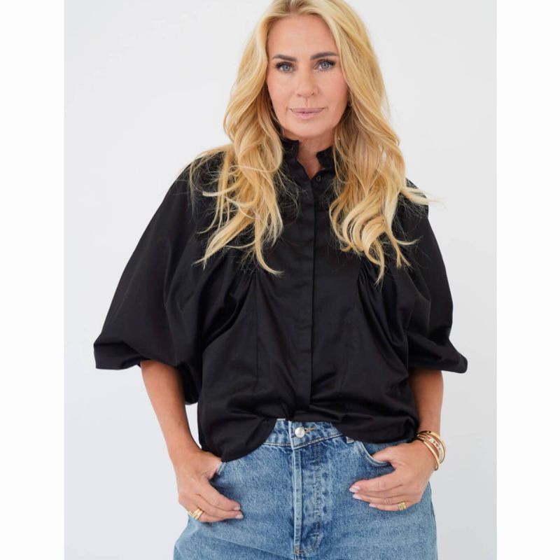 Est'Seven Black Guinevere Blouse Dames