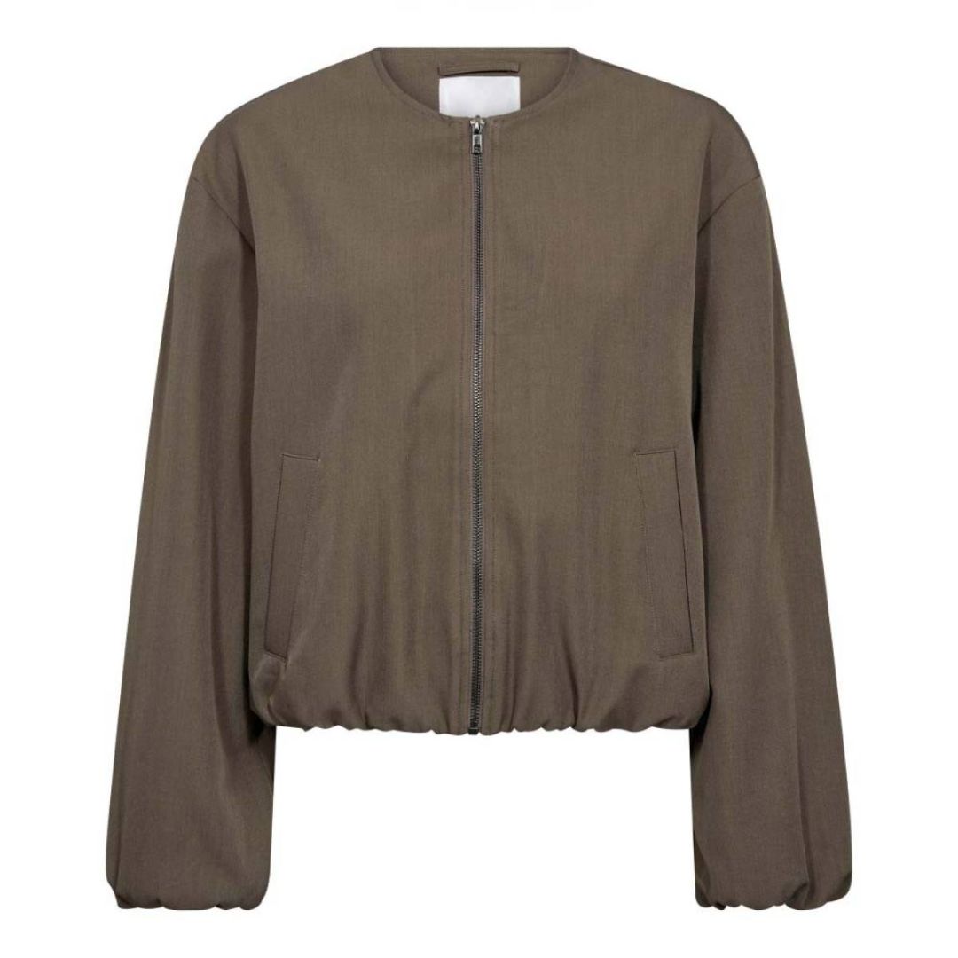 Co'Couture Walnut LunaCC Balloon Zip Jacket, Maat: XS