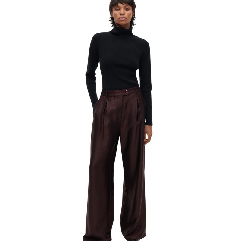 Studio AR bordeaux Annis shiney dames trouser