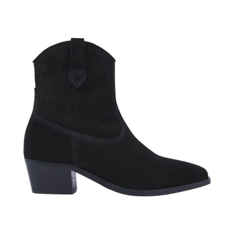 VIA VAI zwart suede Shelly Blaze dames enkellaarsje in de sale