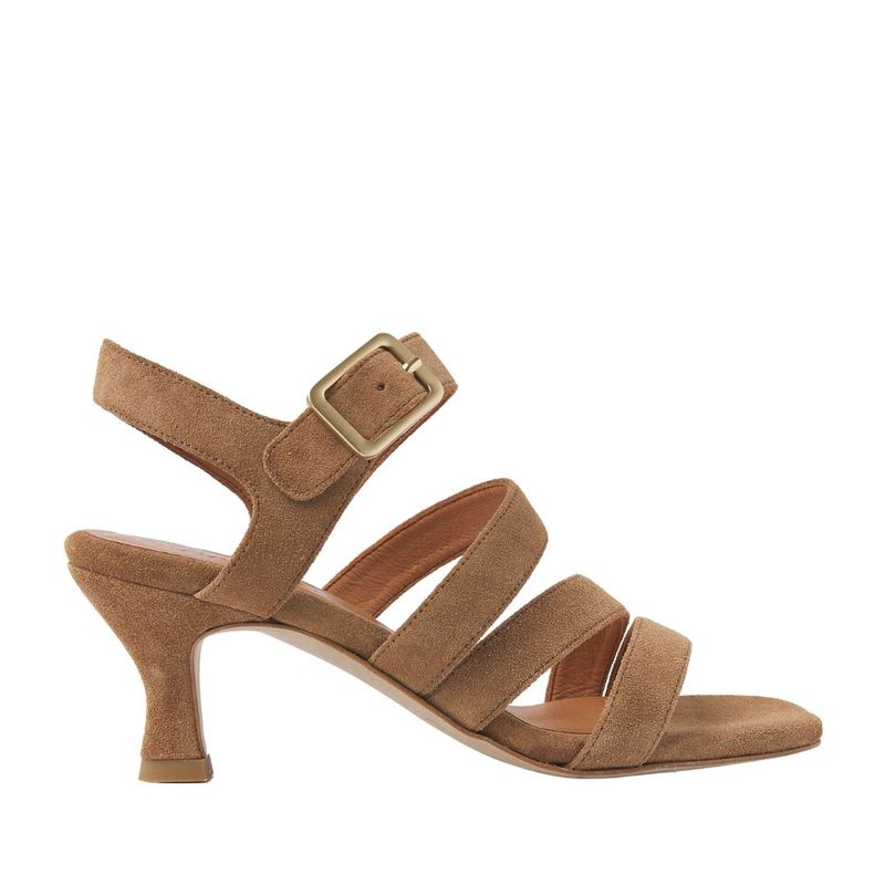 VIA VAI cognac suede Lara Parker dames sandalet in de sale