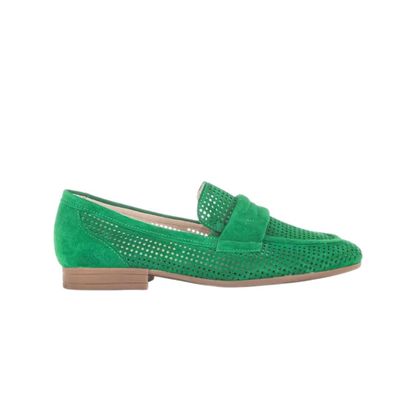 Gabor groen suede 22.424 dames loafer in de sale