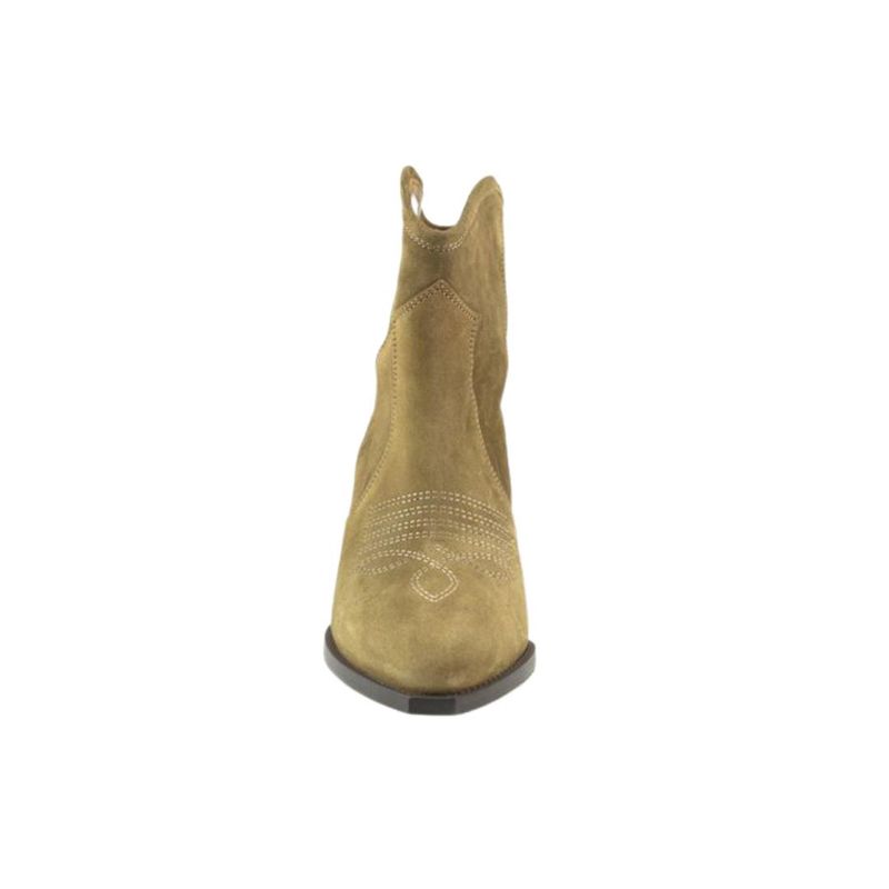 Toral taupe suede Cream dames enkellaarsje