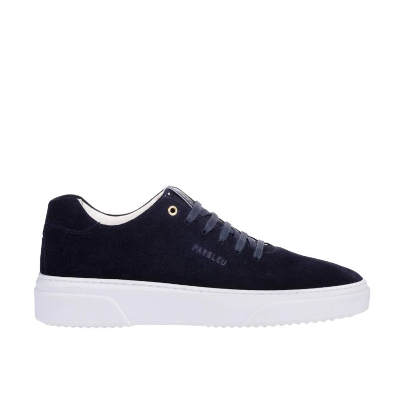 Parbleu Whole Cut-Navy Parbleu sale Whole Cut blauw suede heren sneaker