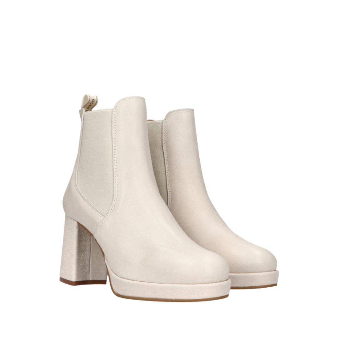 Tango Nadine Chelsea-Bone White Tango sale Nadine wit Chelsea dames laarsje met hak