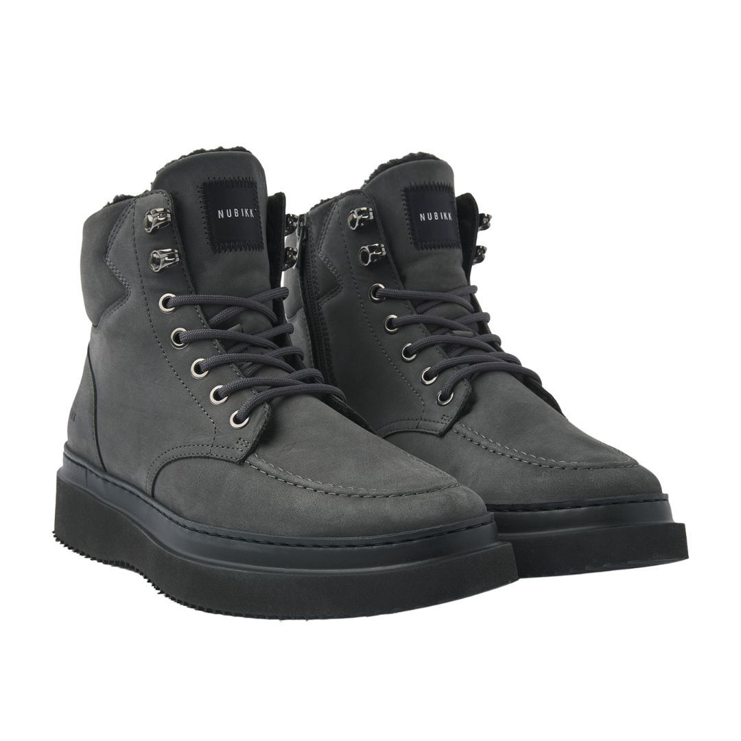 Nubikk Jonah Polar Fur-Dark Grey Nubuck Nubikk Jonah Polar Fur Dark Grey Nubuck heren boot