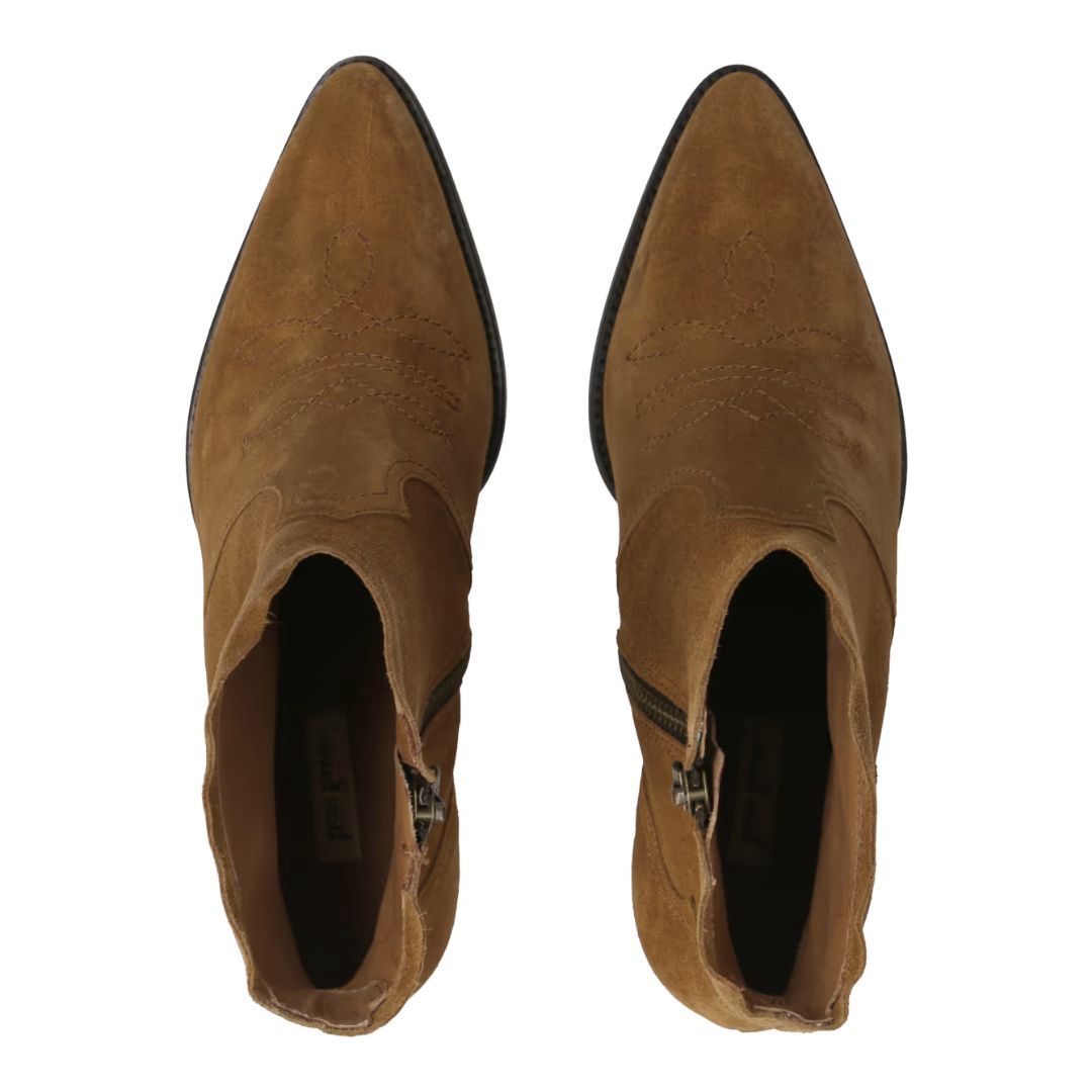 Paul Green 8110-Toffee Paul Green 8110 cognac suede dames westernboot