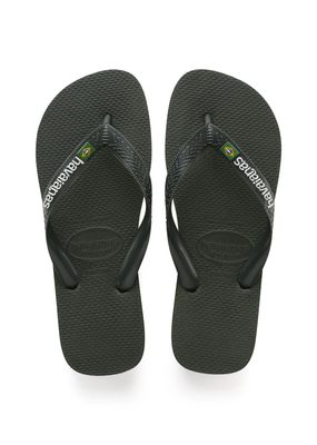 Havaianas Brasil Logo-Olive Green
