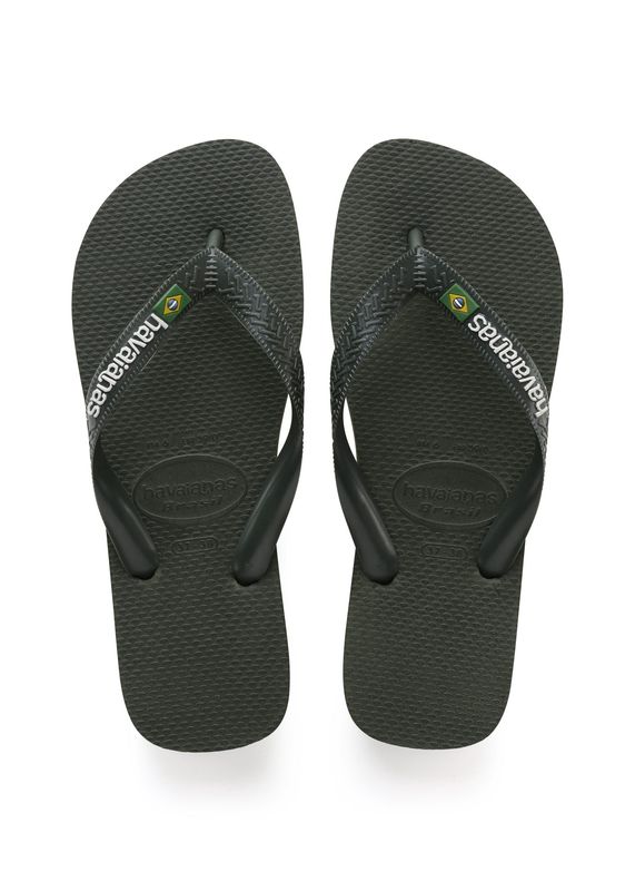 Havaianas Brasil Logo-Olive Green