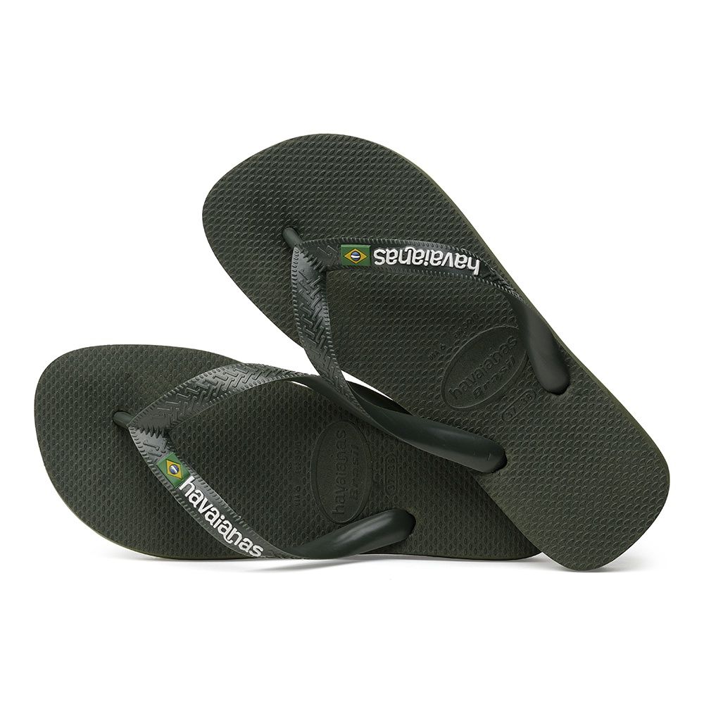 Havaianas Brasil Logo Green Olive Havaianas Brasil Logo Green Olive