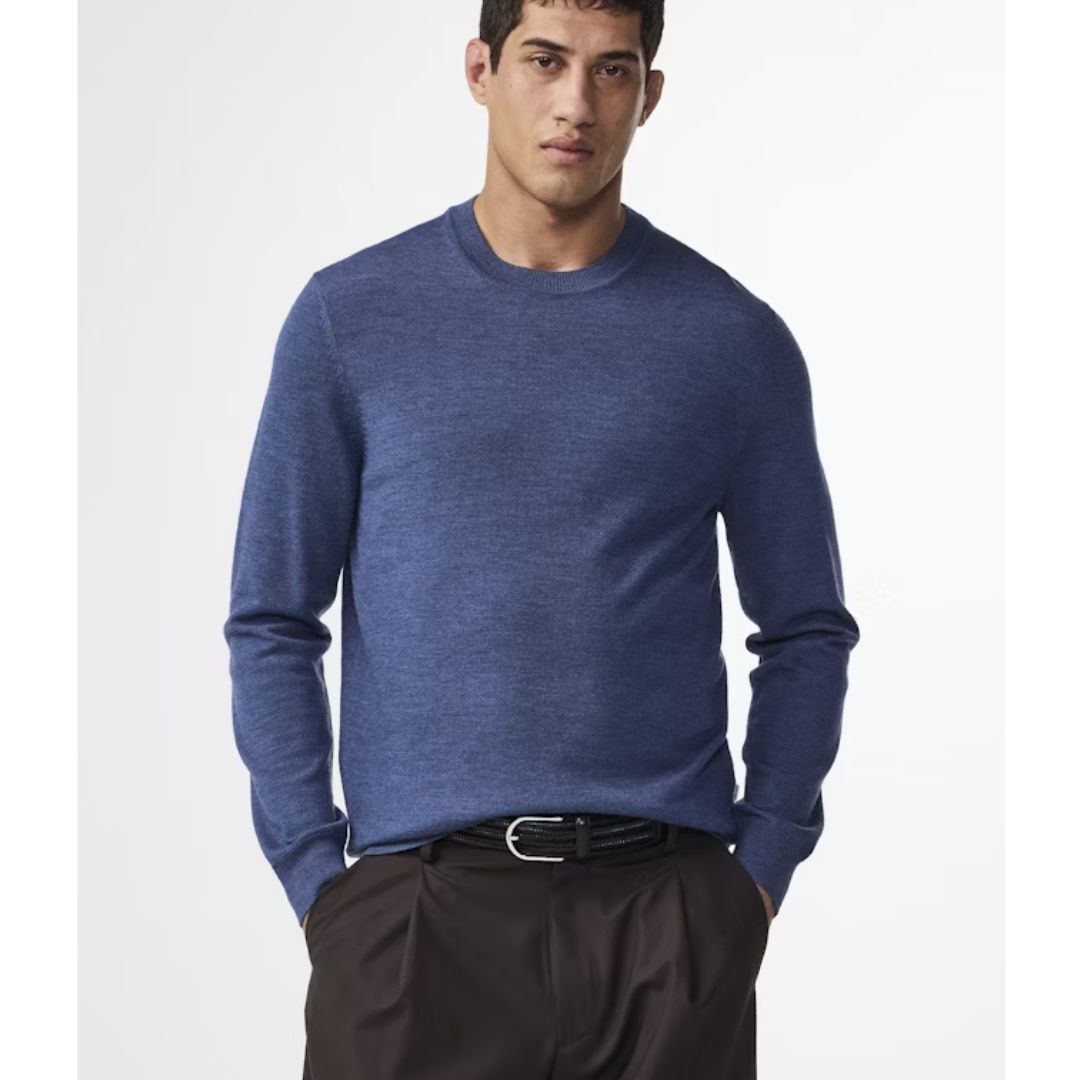 NN07 blauw Ted 6605 heren trui