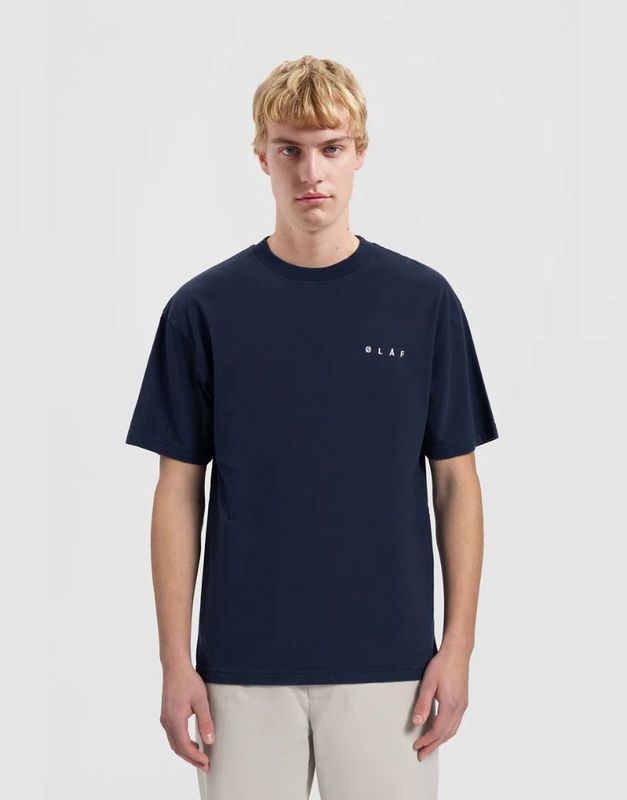 Olaf Hussein Face Tee Navy