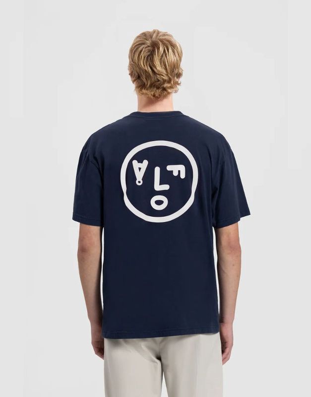 Olaf Hussein Face Tee Navy