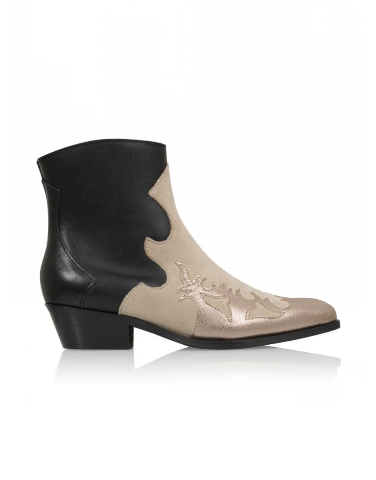 DWRS Monkey Westernboots suede black stone