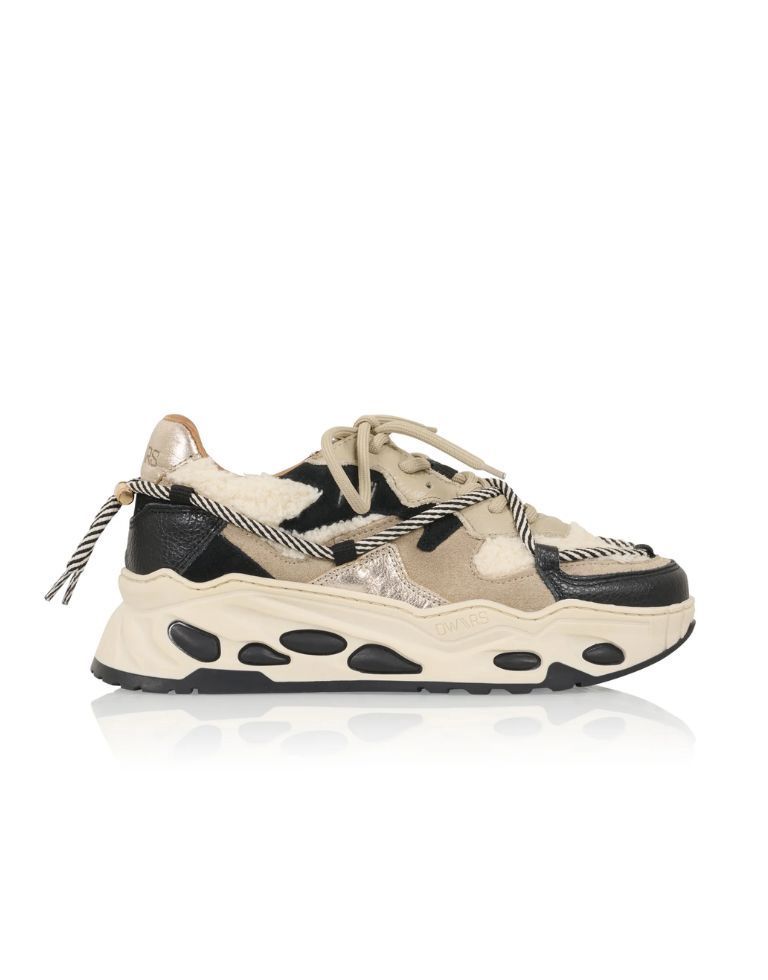 DWRS Saturnus teddy Sneaker Black off White