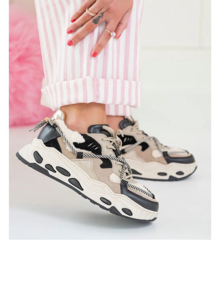 DWRS Saturnus teddy Sneaker Black off White DWRS Saturnus teddy Sneaker Black off White