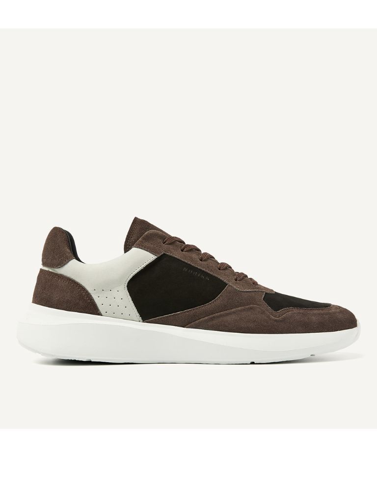 Nubikk donkerbruin combi sneaker Rocky Road Wave M heren schoen