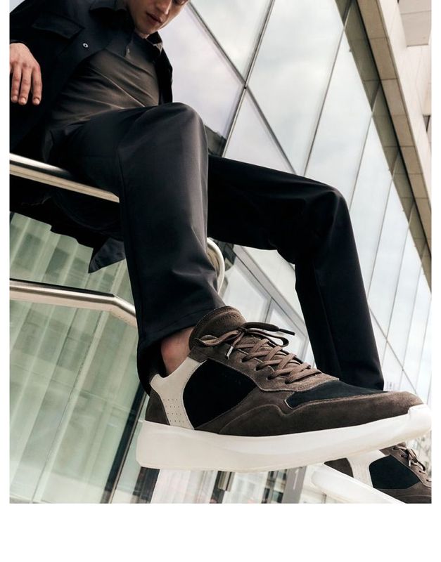 Nubikk donkerbruin combi sneaker Rocky Road Wave M heren schoen