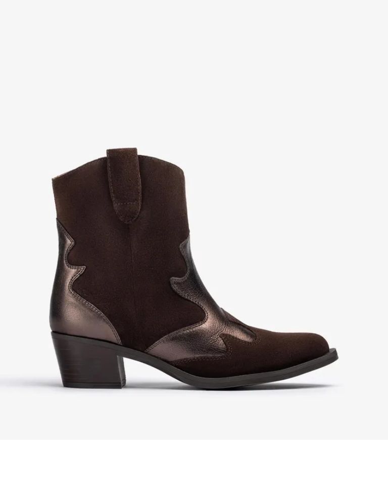 Unisa Bruin western Grette dames enkellaarsje