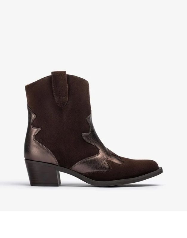 Unisa Bruin western Grette Unisa Bruin western Grette dames enkellaarsje