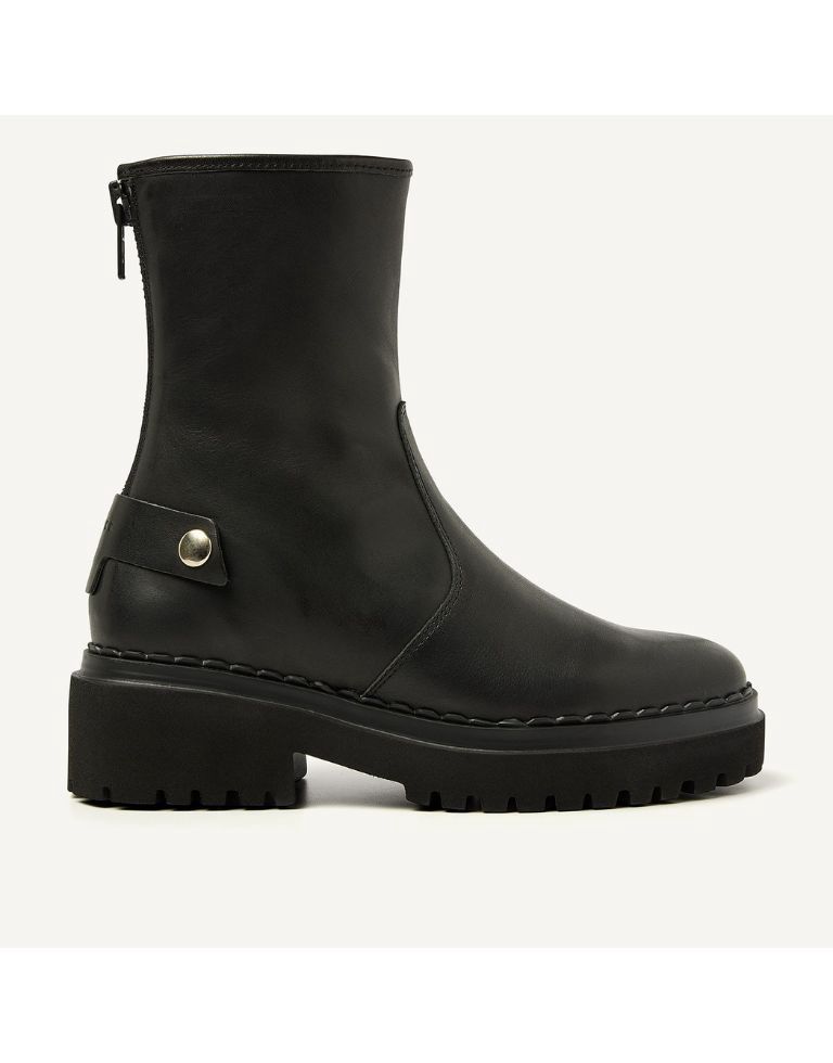 Nubikk Fae Leva Fur Bootie Black Leather