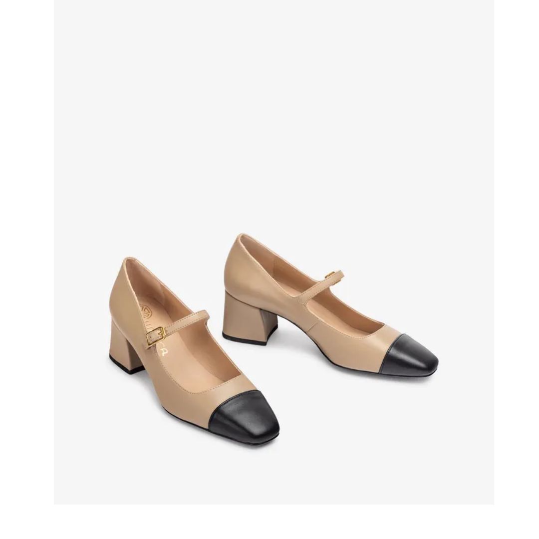 Unisa pump Latino Beige Zwart
