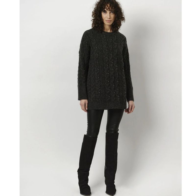 Dante 6 D6Croft pearl sweater Graphite