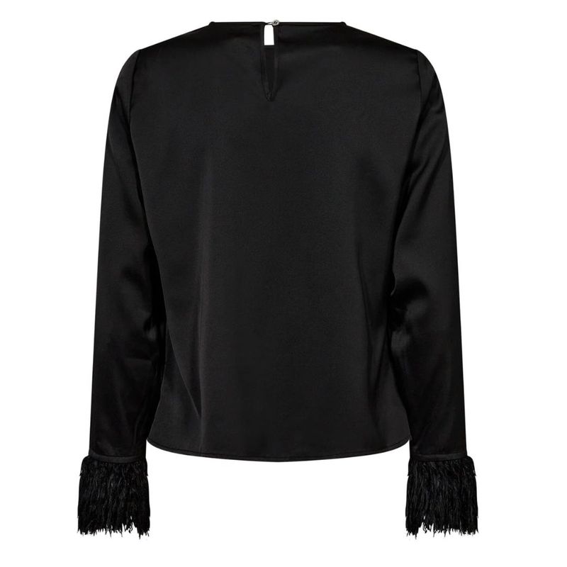 Co'couture AdnaCC Drape Feather Blouse Black