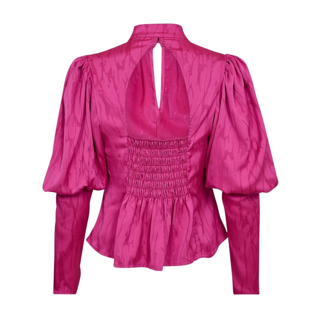 Co'couture SiriCC Open Back Blouse Flash Pink