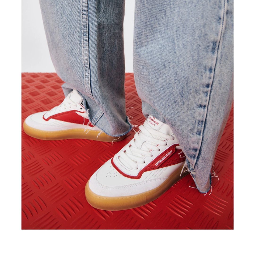 Copenhagen Studios CPH90 leather mix White Red Copenhagen Studios CPH90 leather mix White Red