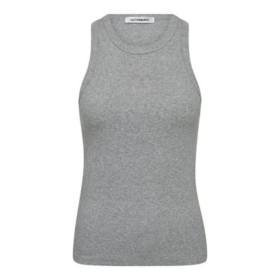 Co'couture SaharaCC Embroidery Tank Top Light Grey