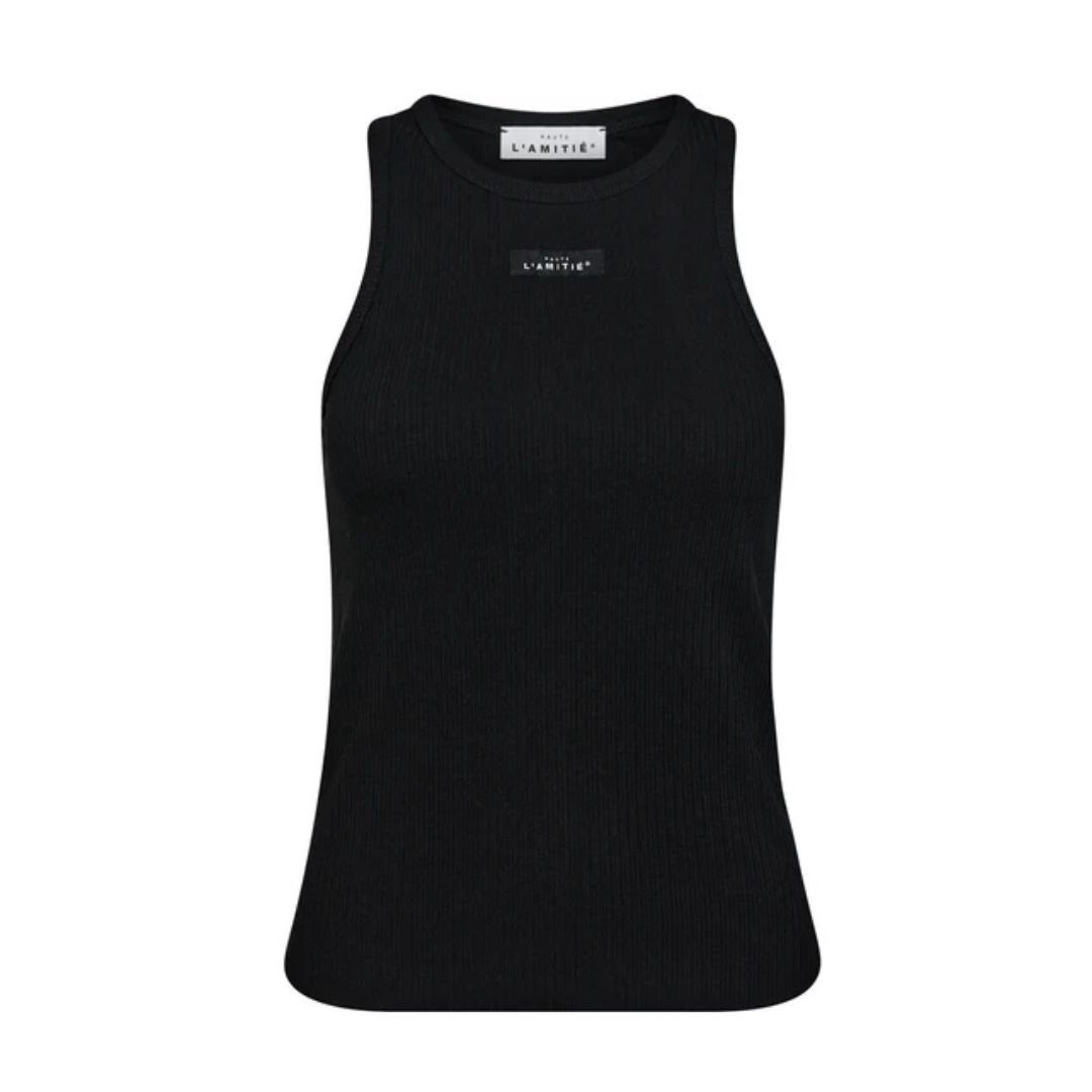 Haute L'Amitié Rib Badge Tank Black