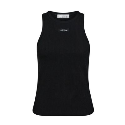 Haute L'Amitié Rib Badge Tank Black