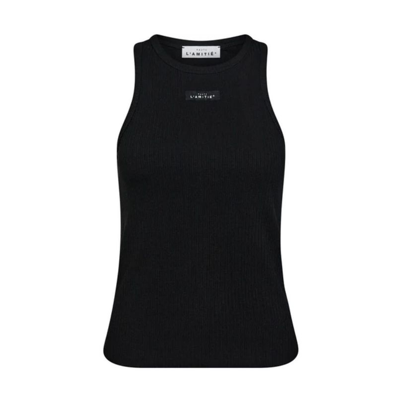 Haute L'Amitié Rib Badge Tank Black