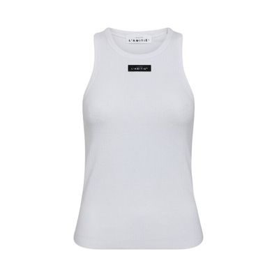 Haute L'Amitié Rib Badge Tank White