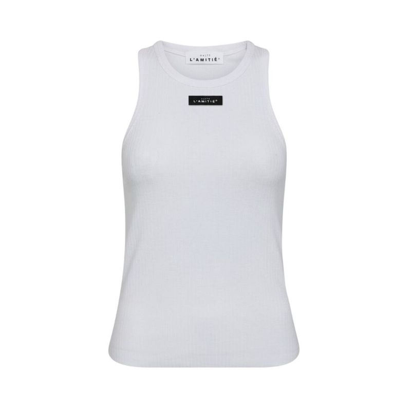 Haute L'Amitié Rib Badge Tank White