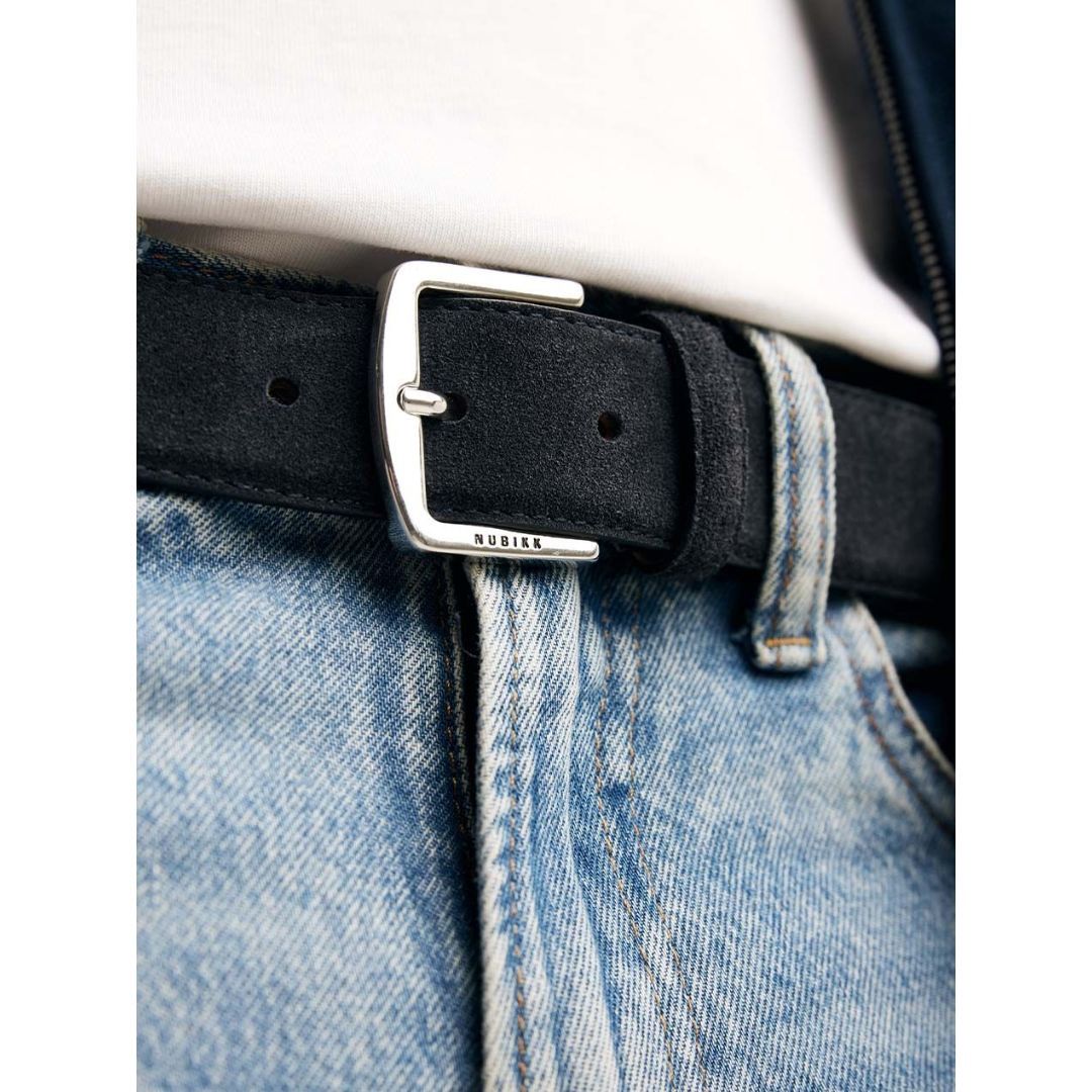 Nubikk James Belt (M) Navy Suede Nubikk James Belt (M) Navy Suede