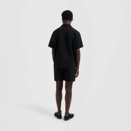 Olaf Fine Check Camp Shirt Black