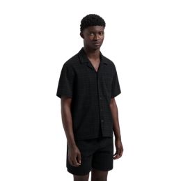 Olaf Fine Check Camp Shirt Black