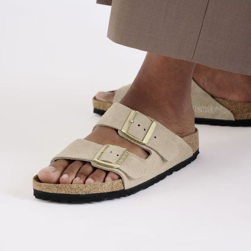Birkenstock Arizona Suede Leather Sandcastle