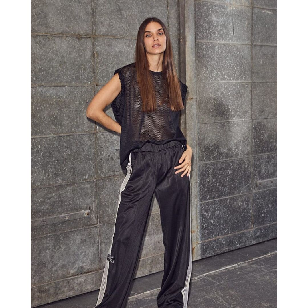 Haute L'Amitié Drift Frill Sports Top Black