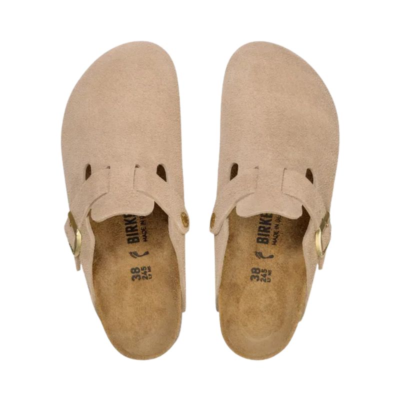 Birkenstock Boston BS Suede Leather Sandcastle