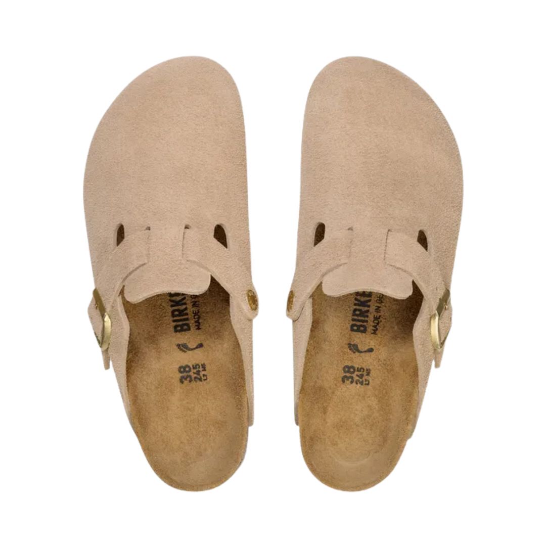 Birkenstock Boston BS Suede Leather Sandcastle Birkenstock Boston BS Suede Leather Sandcastle