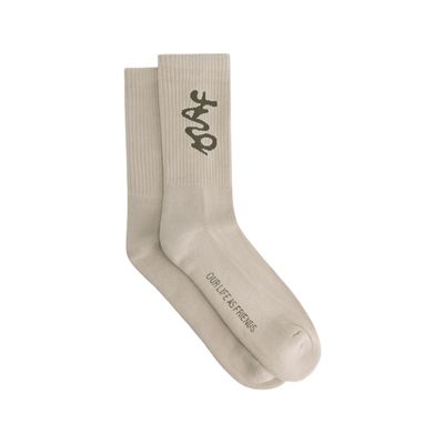 Olaf Signature Logo Socks Cement
