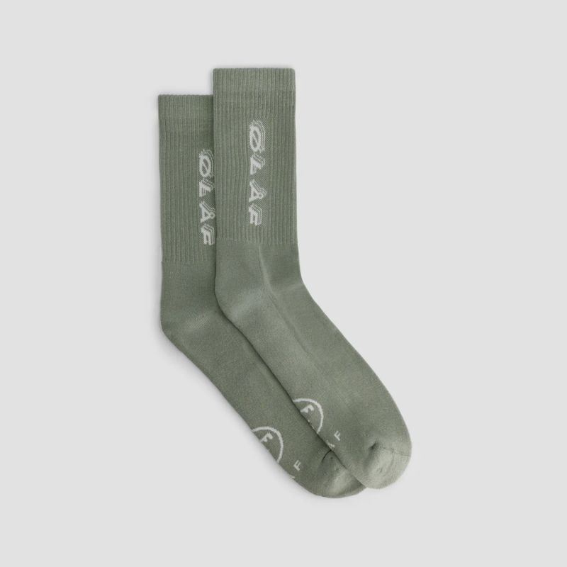 Olaf Triple Italic Socks Green Milieu