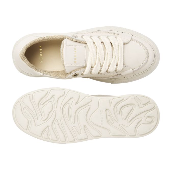Nubikk Beige leer Caldera Tora sneaker