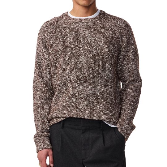 NN07 gebreide trui Jacobo Boucle bruin